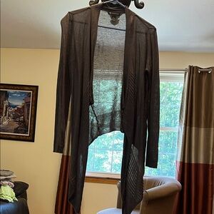 INC International Concepts Black Sheer Cardigan
